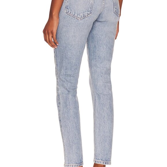 $188 AGOLDE Riley High Rise Straight Crop Jeans in Renewal Size 25 - Picture 2 of 5